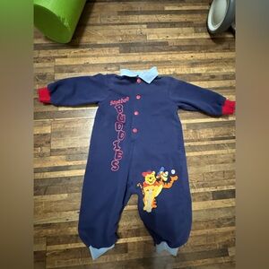 Vintage Winnie the Pooh and tigger baseball romper